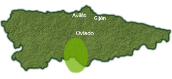 Mapa de localización_ La montaña central asturiana