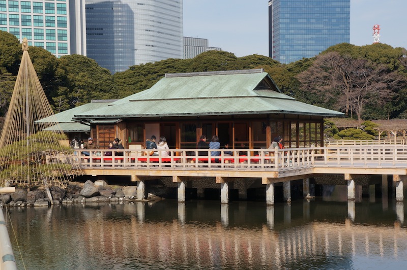 Casa de té de los jardines de Hamarikyu