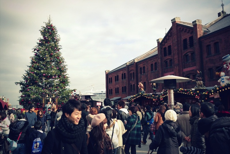 Mercado de navidad en Yokohama