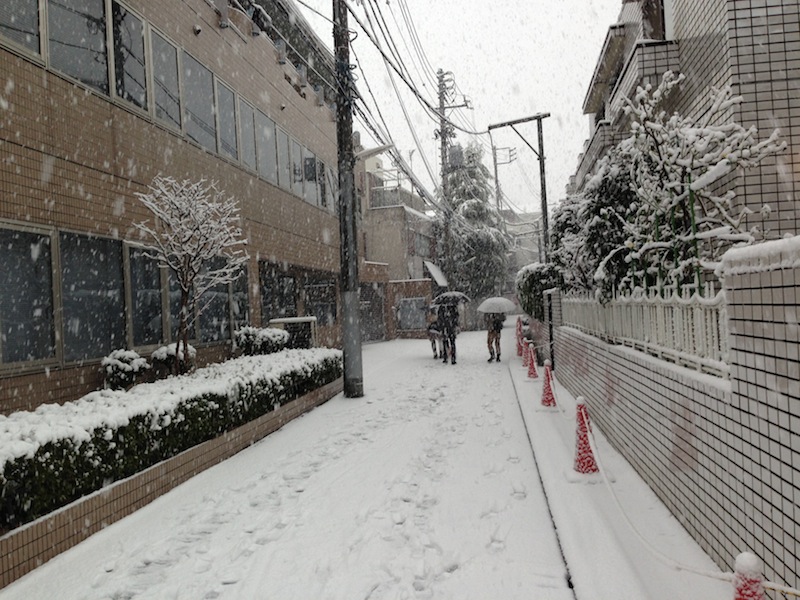 Chicos preparando bolas para el muñeco de nieve