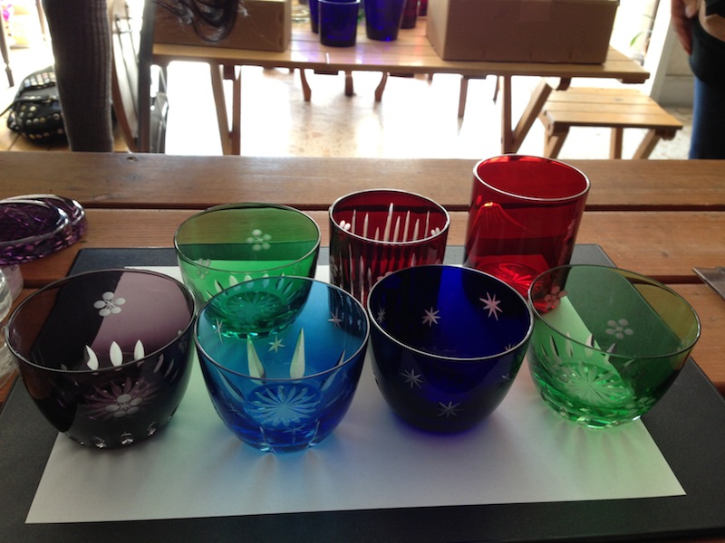 Vasos del Edo Kiriko ya terminados