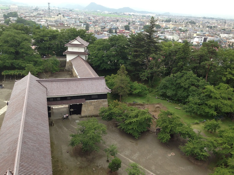 Vista desde el castillo de Aizu