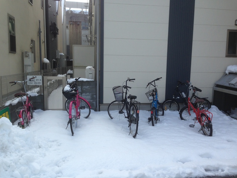 Día después de la nieve en Tokio